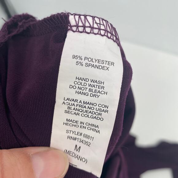 Ambiance Notch V-Neck Sleeveless Jumpsuit Purple Size Medium - Picture 5 of 11